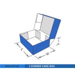 100% premium 4 Corner Cake Box